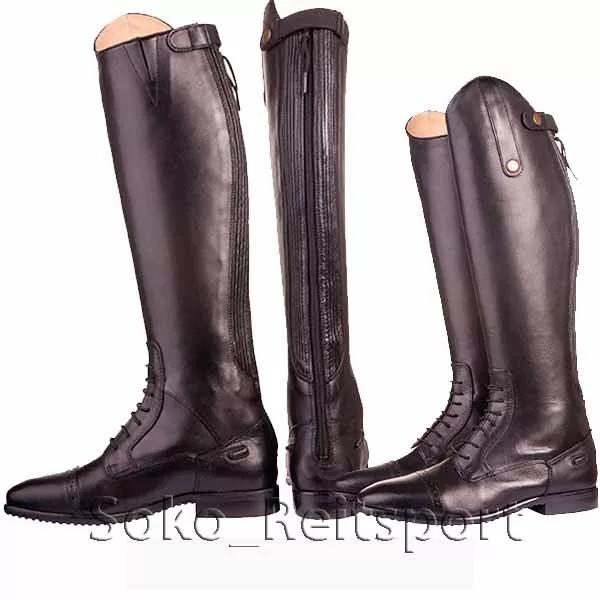 HKM Reitstiefel Valencia Kinder schwarz Lang/Eng Lederreitstiefel UVP149,95