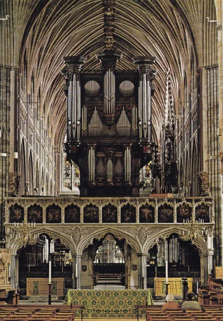 Postcard - Exeter Cathedral - The Organ looking East