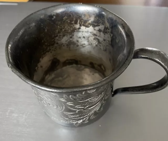 Antique Colonial Quadruple Plate Silver Cup