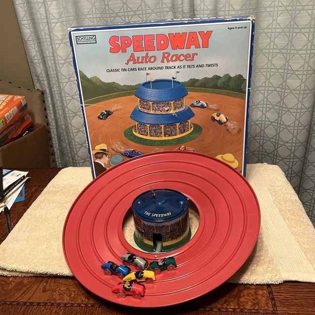 Schylling 車　3台セットSPEEDWAY RACER SCHYLLING SPEEDWAY AUTO RACER TIN WIND UP RACE TRACK WITH