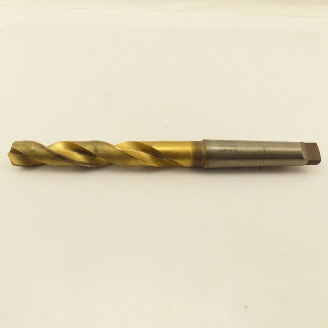 28.5mm 2 Flute Twist Drill 4MT Taper 13-1/8" OAL TiN Coated