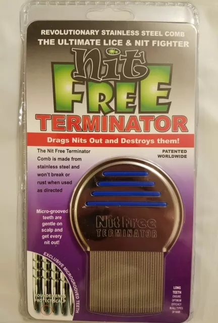 NEW Nit Free Brand Terminator Comb Head Lice Stainless Steel uni-sex Essential