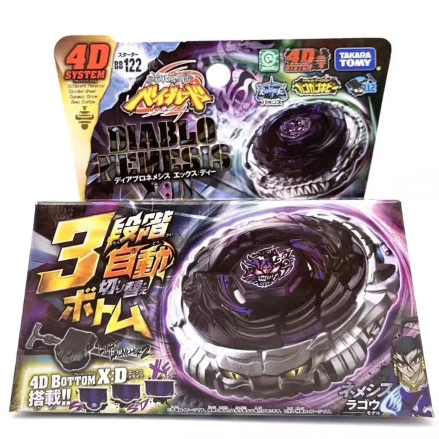 Tomy Takara Diablo Nemesis 4D Beyblade Metal Starter Launcher BB122 New In Box