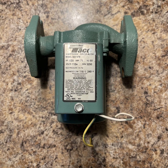 Taco Model# 007-F5 Cast Iron Cartridge Circulator, 1/25 HP