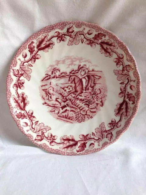 Antique 1940s Decorate Plate Made in England Hunting Gentleman