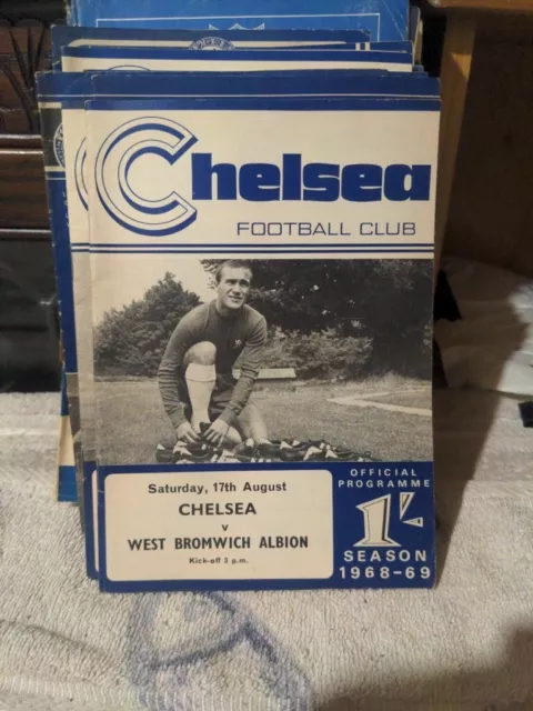 Chelsea v West Brom programme dated 17-8-1968