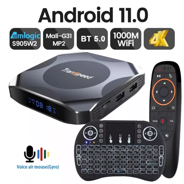 Android 11 TV BOX Fast Dual 1000M WiFi 4K 4GB 64GB 32GB Media Player Set Top Box