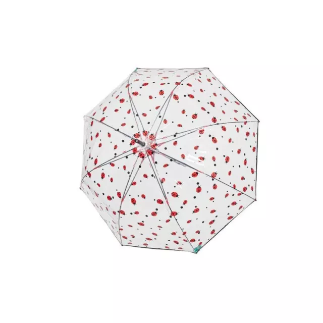 Parapluie cloche transparent coccinelles