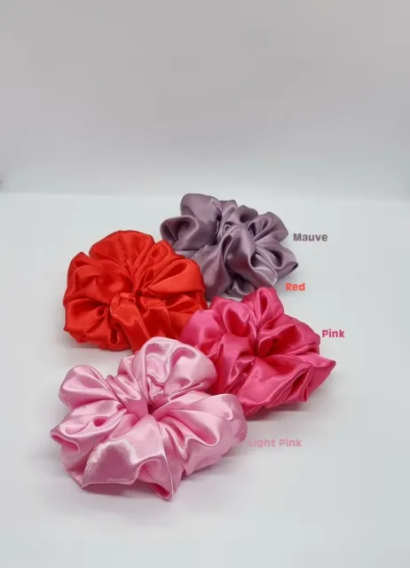 Satin Silk Lightweight Hair Scrunchie Scrunch Bobble Elastic Band Handmade LARGE 2