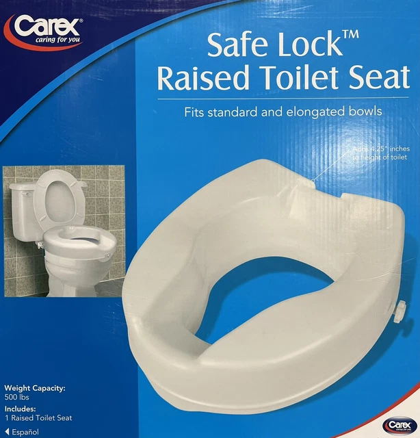 Carex - Safe Lock Bariatric Raised Toilet Seat - WHITE