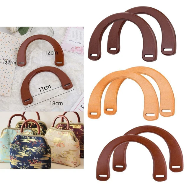 1 Paar Holztasche Griff Handtasche Rahmen für DIY Handtasche Artisa