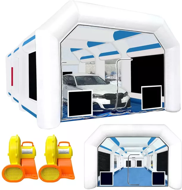 33X18X11.5FT Inflatable Spray Paint Booth Portable Paint Tent with Air System