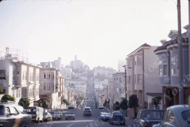 Sl60  Original slide  1960's  San Francisco downtown city street 313a