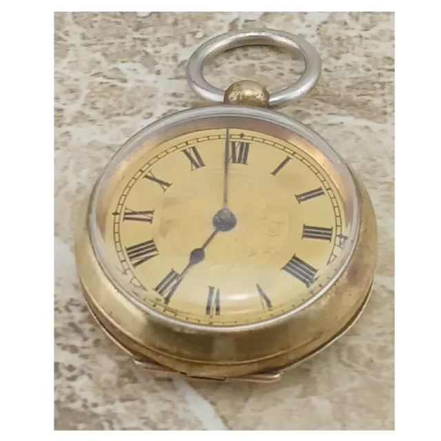 Beautiful 10k Gold Engraved Swiss Lepine Fob  KeyWInd Pocket Watch ca. 1870