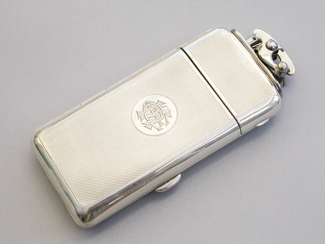 Early 20th Century Combination Silver Cigarette Case & Lighter 1931