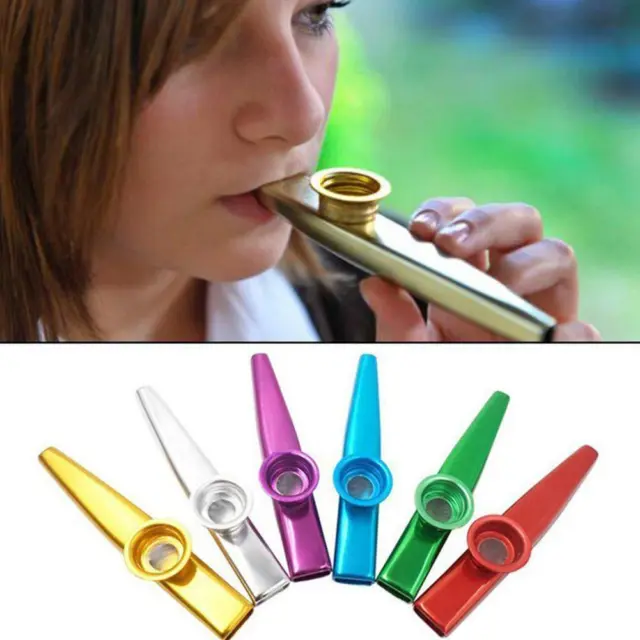 Metal Harmonica Kazoo Mouth Flute Musical Instrument Kid Party Gift BEST