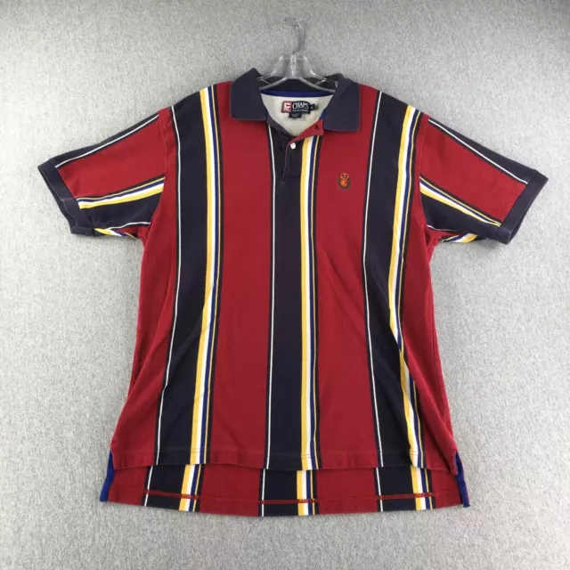 VINTAGE CHAPS RALPH Lauren Polo Shirt Mens XL Striped Golf Adult Rugby ...