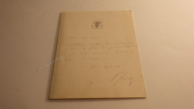 Lettre Autographe Signée De Paul FÉVAL, écrivain Du XIXème - Manuscrit Littéraire