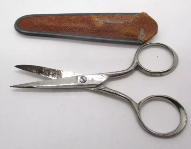 Woolworths Pinking Shears Zigzag Scissors Sewing Original Box Vtg 50s 