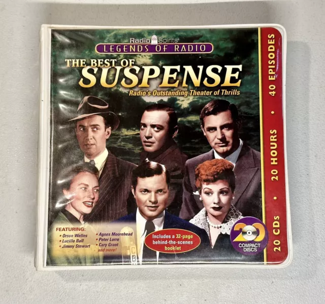 Legends of Radio: Best of Suspense  20 CDs with 40 Episodes  20+ hours B6