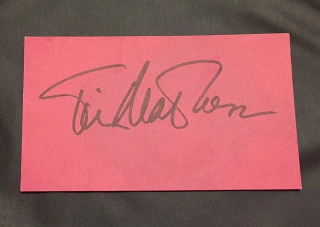 Tim Matheson American Actor Animal House Autographed Signed 3X5 Index Card
