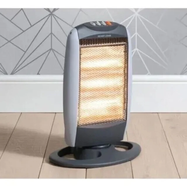 MORRISONS HOME 1200W Halogen Heater (2 HEAT BAR WORKS) £14.95 PicClick UK