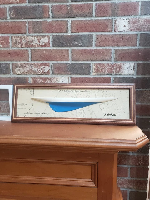 Half Hull Model rainbow America's Cup Yacht Sailboat