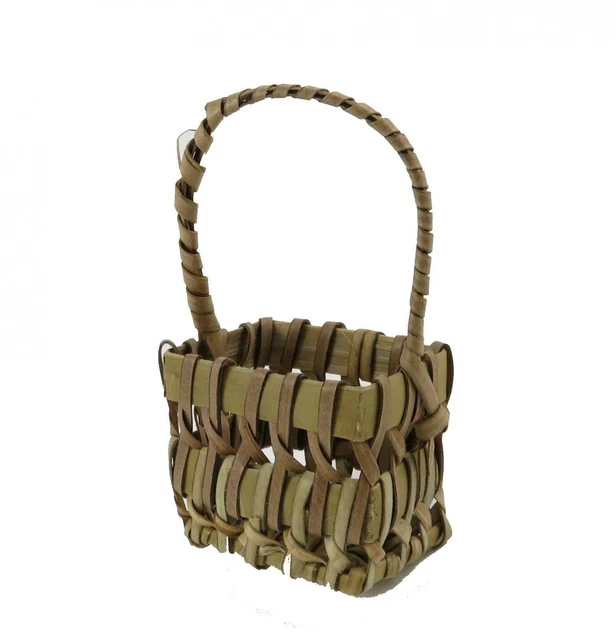Dolls House Wicker Woven Rectangular Basket Miniature Shop Garden Accessory