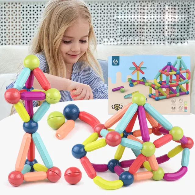 Juguetes para bebés, palo magnético, bloques de construcción, juego de... 3