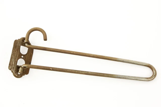 Vintage 8" Hook Metal Swing Arm Wall Coat Closet Hat Hall Tree Hook Industrial