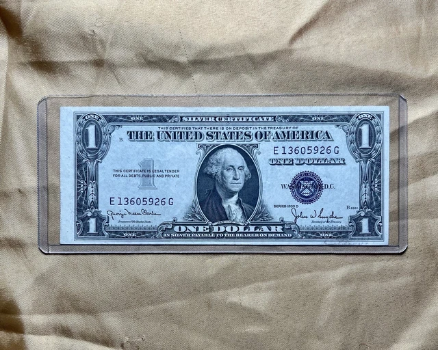 ERROR Misalign 1935 Blue Seal $1.00 One Dollar Silver Certificate UNC GEM CRISP