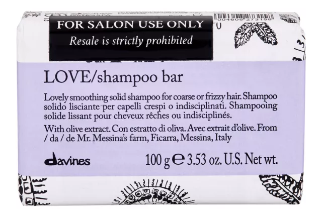 Barra de champú Davines Love Smoothing 100 gr. Champú