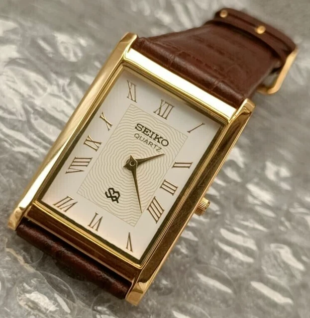 SEIKO SLIM QUARTZ Japanese New Battery Installed Wrist Watch For Men