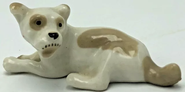 Vintage Russian Porcelain LOMONOSOV Figurine Terrier Dog Red Marking USSR