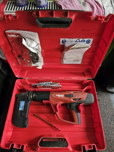 Hilti DX 460-MX Powder Actuated Nail Gun With MX72 Magazine and A Few Nails