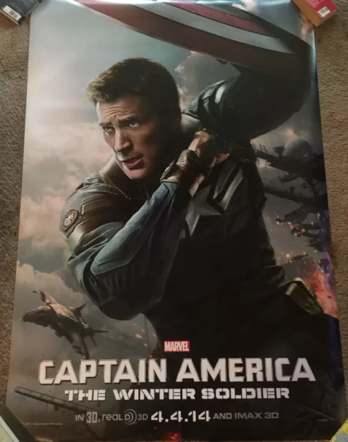 CAPTAIN AMERICA WINTER SOLDIER Bus Shelter 4x6 FT Poster DS Marvel RARE Original