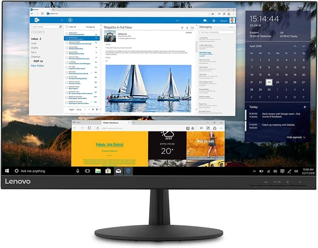 Lenovo L24q-30, 23.8" LED-Monitor WQHD AMD Freesync 75Hz HDMI 4ms IPS Display