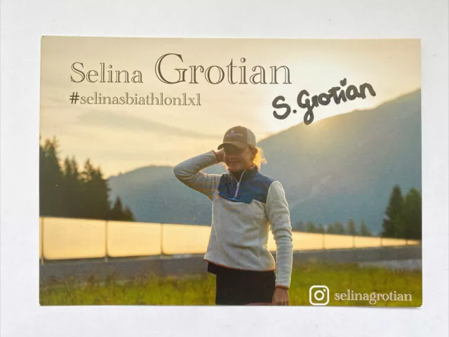 orig. Biathlon Autogrammkarte Selina Grotian