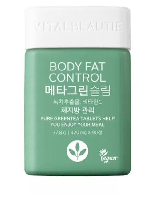 Vital Beauty Meta Green Slim 420mg 90ct Vegan 30Day Diet Body Fat Control Korean