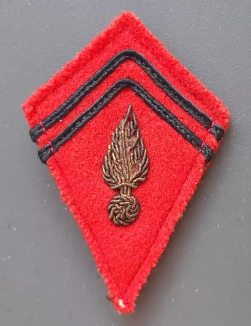 Patte de Col / Losange précoce Officier Artillerie WWII Uniforme France ORIGINAL
