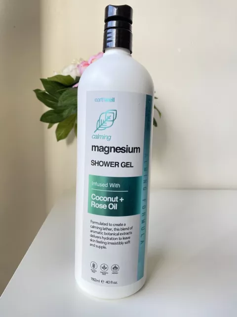 EarthWell Gel doccia magnesio ESTRATTI BOTANICI COCCO & ROSA 1182 ml