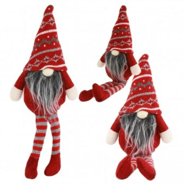 Puntale Per Albero Di Natale A Forma Di Gnomo - 65cm, Artigianale, Con Barba E Cappello - Foto 6