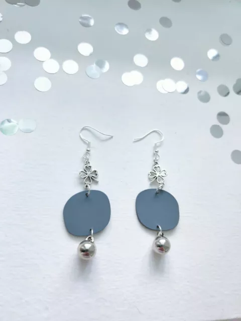 Boucles d'oreilles attrape-rêves, crochets en argent sterling, pendentif de chute de disque détails 🙂