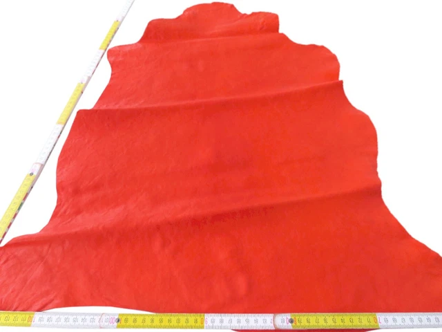 Lederhaut ZIEGE ORANGE VINTAGE 60x55 1,0mm echt Oberleder LARP Blankleder Fell