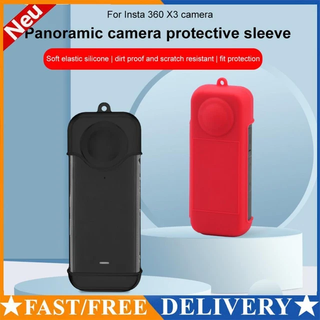Silicone Body Protector Cover Anti Slip Camera Case with Lanyard for Insta360 X3