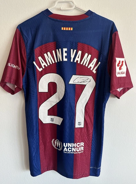 LAMINE YAMAL CAMISETA Shirt FC BARCELONA Autograph Autografo Signed
