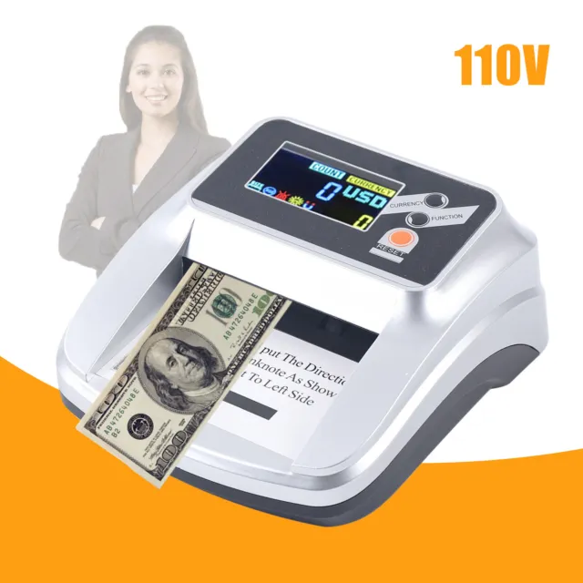 Cash Checking Machine Money Bill Counter Counterfeit Detector UV MG Bank Checker