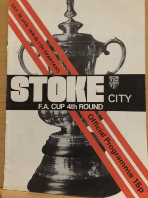 Stoke City v Blyth Spartans 77/78 FA Cup 4.