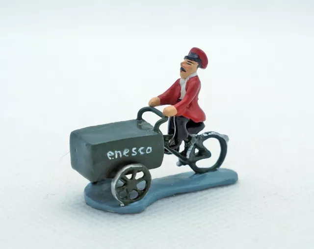 J Carlton by Gault French Miniature 2 Piece Set Driver Man on Scooter