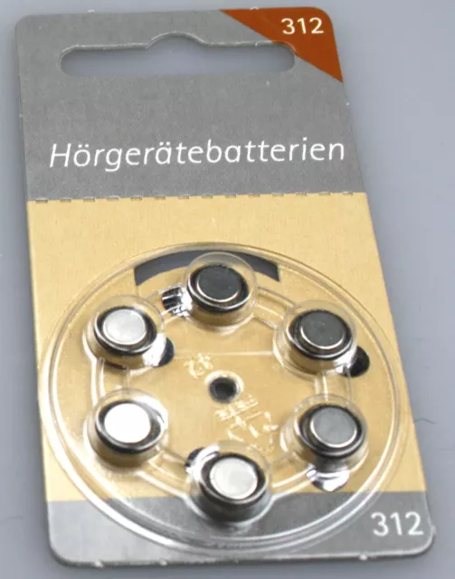 Hörgerätebatterien Größe 312 NEU 60 Stück 2